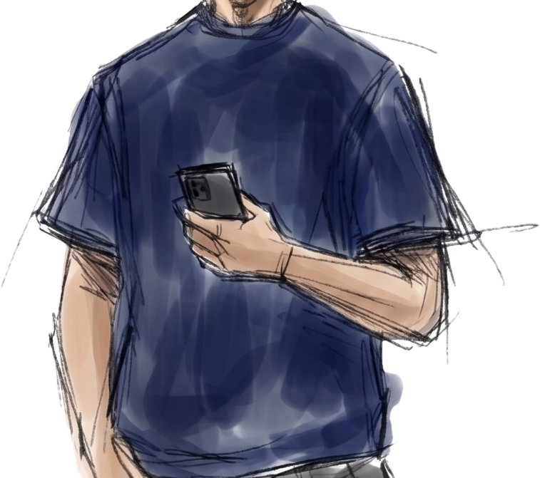 Navy tee