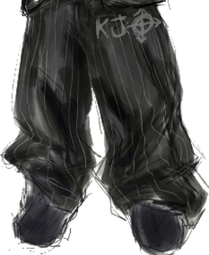 Wide pinstripe trouser